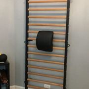ARTIMEX Sprossenwand aus Metall/Holz für Physiotherapie und Gymnastik-Wird in Heimen, Fitnessstudios, Kliniken und Fitnesscentern verwendet – Artikelnr. 221-M-Schwarz
