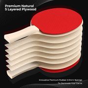 FOOING Tischtennisschläger Set, 2 Tischtennisschläger Profi 6 Tischtennisbälle Versenkbar Tischtennisnetz, Tischtennis Set mit Aufbewahrungstasche