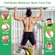 Fokky Fitnessbänder 5 Set, Widerstandsband Resistance Bands Set in 5 Stärke, Fitnessband mit Türanker, 2* Griffen, Tragetasche und Trainingsanleitung, Widerstandsbänder für Crossfit, Yoga, Pilates