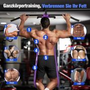 Fokky Resistance Bands Set mit 4 Widerstandsstufen, Fitnessbänder mit Türanker, Griffen, Schutzhülle, Tragetasche und Trainingsanleitung, Widerstandsbänder für Stretching/Yoga/Fitness/Krafttraining