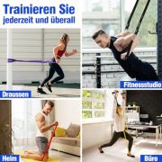 Fokky Resistance Bands Set mit 4 Widerstandsstufen, Fitnessbänder mit Türanker, Griffen, Schutzhülle, Tragetasche und Trainingsanleitung, Widerstandsbänder für Stretching/Yoga/Fitness/Krafttraining