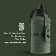 Fuel24 Extra Stark Trinkflasche Edelstahl Metall 1.3L & 2.2L – Auslaufsicher & BPA-Frei Wasserflasche Edelstahl – Robuste Trinkflasche Fitnessstudio, Sport Wasserkrug Edelstahl Flasche Für Erwachsene
