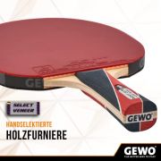 GEWO PS Blast Junior Tischtennisschläger & GEWO Tischtennisbälle Training 40+ – ITTF genehmigter Anfänger-Tischtennisschläger für Kinder, 1,8mm Schwamm + 3 Sterne Tischtennis-Ball, 12 Stück