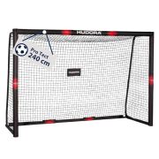HUDORA Fußballtor Pro Tect – großes Fußballtor für Kinder und Erwachsene – Schaumstoff ummanteltes Fußballtor mit Netz – Hochwertige Outdoor Torwand mit Aufprallschutz