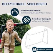 HUDORA Fußballtor Pro Tect – großes Fußballtor für Kinder und Erwachsene – Schaumstoff ummanteltes Fußballtor mit Netz – Hochwertige Outdoor Torwand mit Aufprallschutz