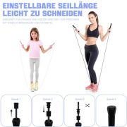 Hitchuey Verstellbare Springseil Kinder, 4 Stück 300CM Leichtgewicht Kinder Rope Skipping Seil