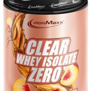 IronMaxx Clear Whey Isolate Zero – Peach IceTea 400g Dose | Klarer Molkenprotein-Isolat ohne Zucker | Laktosefreies Clear Protein | Protein Limonade mit fruchtig-erfrischendem Geschmack