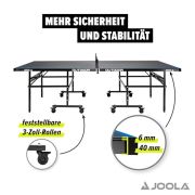 JOOLA Tischtennisplatte Outdoor – Profi Tischtennistisch 6MM Aluminium-Verbundoberfläche – wetterfest klappbar – inklusive Netz