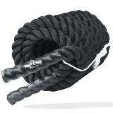 Matchu-Sports-Battle-rope-Fitness-Seil-9M-X-38-MM-Gewebtes-Polyester-8-KG-Schwarz-0
