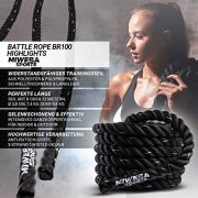 Miweba Sports Battle Rope BR100 | 9m / 12m – Trainingsseil Ø 40 mm – Schlachtseil – Schwingseil – Fitnessseil – Battle Ropes – Fitness Seil – Schlagseil – Schwungseil – Sportseil – Indoor & Outdoor