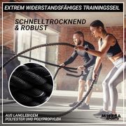 Miweba Sports Battle Rope BR100 | 9m / 12m – Trainingsseil Ø 40 mm – Schlachtseil – Schwingseil – Fitnessseil – Battle Ropes – Fitness Seil – Schlagseil – Schwungseil – Sportseil – Indoor & Outdoor
