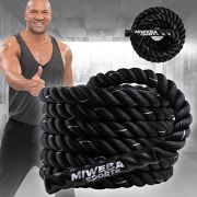 Miweba Sports Battle Rope BR100 | 9m / 12m – Trainingsseil Ø 40 mm – Schlachtseil – Schwingseil – Fitnessseil – Battle Ropes – Fitness Seil – Schlagseil – Schwungseil – Sportseil – Indoor & Outdoor