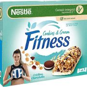 Nestlé Mix – Fitness Riegel Crunchy Caramel + Cookies and Cream – Riegel mit Weizen und Vollkornhafer 94 g [8 Packungen sortiert]