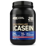 Optimum Nutrition Gold Standard 100% Casein langsam abbauendes Proteinpulver mit Zink, Magnesium & Aminosäuren, fördert Muskelwachstum & Reparatur über Nacht, Strawberry Delight, 28 Portionen, 924 g