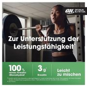 Optimum Nutrition mikronisiertes Kreatin-Pulver, 100% reines Kreatin-Monohydrat-Pulver für Leistung und Muskelkraft, ohne Geschmack, 93 Portionen, 317 g