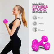 POWRX Vinyl Hanteln Paar I Kurzhanteln Gewichte ideal für Fitness Gymnastik Aerobic Pilates 0,5 kg – 10 kg I Kurzhantel 2er Set in versch. Farben und Gewichten kurz hanteln sets