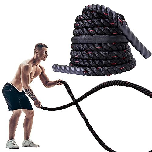 PROIRON 9M /12M Kampfseile, Kampfseil für Fitnesstraining, Fitnessstudio, schwere Übungsseile 38 mm, Wellungsseil für Krafttraining