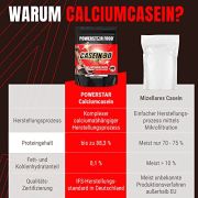 Powerstar CASEIN 90 Casein-Protein-Pulver 1000 g | Calciumcaseinat aus Weidemilch | Bis zu 88,3% Protein | Ideal als Diät- und Nachtprotein | Eiweiß-Pulver für Muskelaufbau & -erhalt | Schokolade