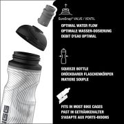 SIGG – Weiche Fahrrad Trinkflasche – Pulsar Therm Snow – Quetschbar – Spülmaschinenfest – Federleicht – Auslaufsicher – BPA-frei – Weiss – 0,65L