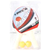 SPORTSIDE – Set mit 2 Tischtennisschlägern und 3 Bällen – Schlägerspiel – Komplettes Set – Tischtennis – 046581 – Mehrfarbig – Holz – 25 cm – Sportartikel