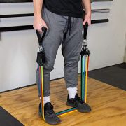 Serious Steel Widerstandsband-Set mit Griffen, Türanker und Knöchelriemen (45,4 kg oder 75 kg Set)