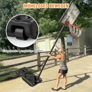 Yohood Basketballkorb Outdoor, Verstellbare Korbhöhe von 135 bis 305 cm, Basketballständer mit 111x72cm Rückwand, für Kinder Jugendliche Erwachsene im Hinterhof/Auffahrt/Innenbereich