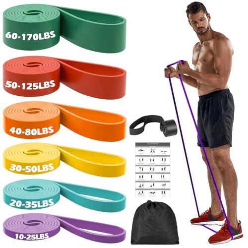 Zacro Resistance Bands, Fitnessbänder Widerstandsbänder, Widerstandsband Set mit Türanker, Fitnessbänder für Yoga, Pilates, Training, Physiotherapie, Klimmzughilfe, Krafttraining für Männer und Frauen